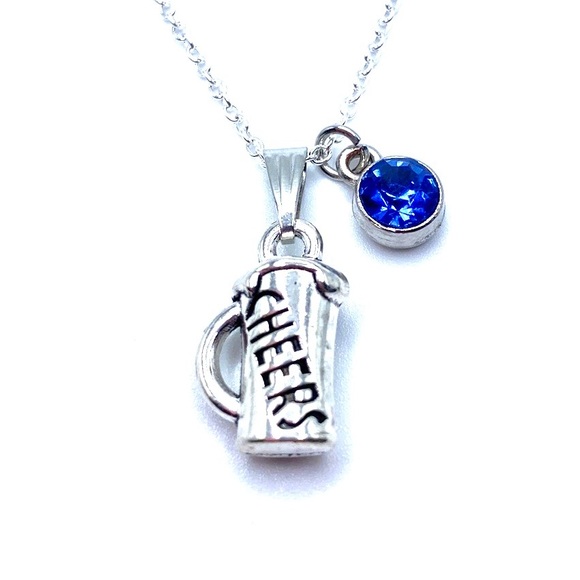 Cheers Beer Mug Necklace May Be Personalized - Picture 7 of 9